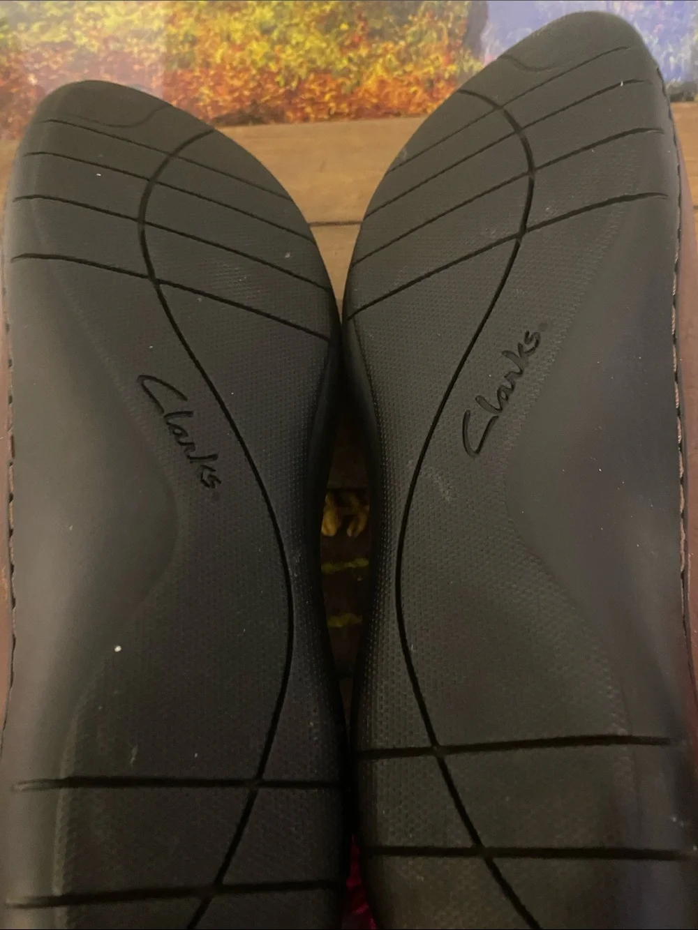 Clarks Brown Leather Casual Women's Flats